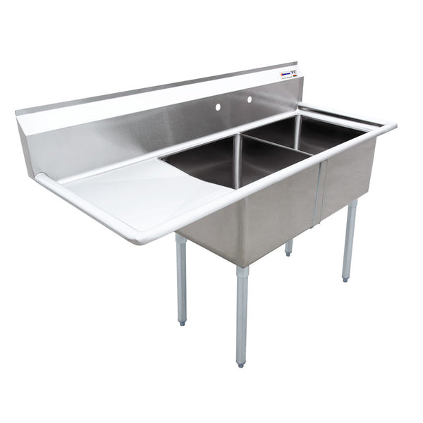 Omcan Canada 25250 Two (2) Compartment Sink - Continental Restaurant Equipment