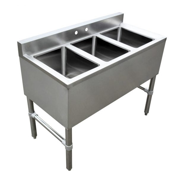 Under bar sink with 3 compartments and no drain board item: 44601