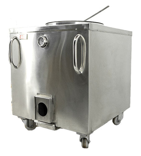 32” x 32” Stainless steel charcoal tandoor clay oven item: 47441