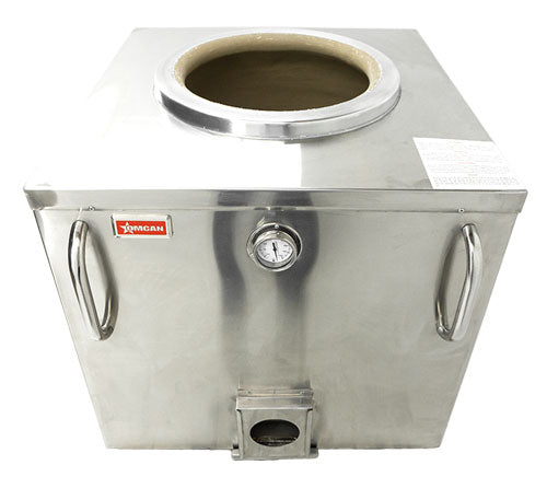 24” x 24” Stainless steel charcoal tandoor clay oven item: 47438