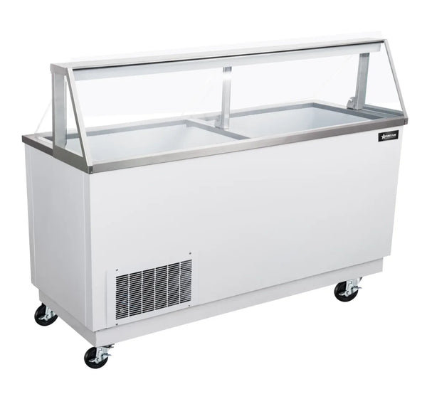 Omcan  FR-CN-0089 89” Ice Cream Dipping Display with Sneeze Guard - Continental Restaurant Equipment