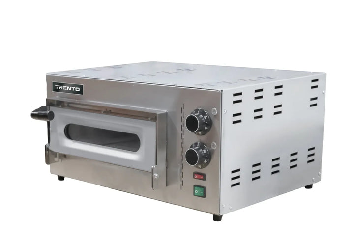 Omcan  PE-IT-0005 Trento Compact Series 23″ Single Chamber Pizza Oven with 13.75″ Chamber – 2.20 kW, 220 V, 1 Ph - Continental Restaurant Equipment