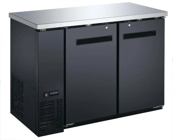 Omcan  BB-CN-0012-SH 49" Solid 2-Door Bottle Cooler with 11.8 cu. ft. capacity