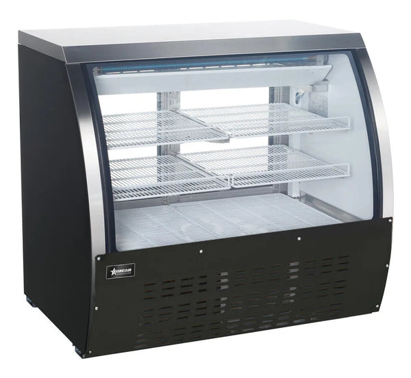 Omcan  RS-CN-0092-B 36″ Floor Refrigerated Showcase with Black Coated Steel Exterior