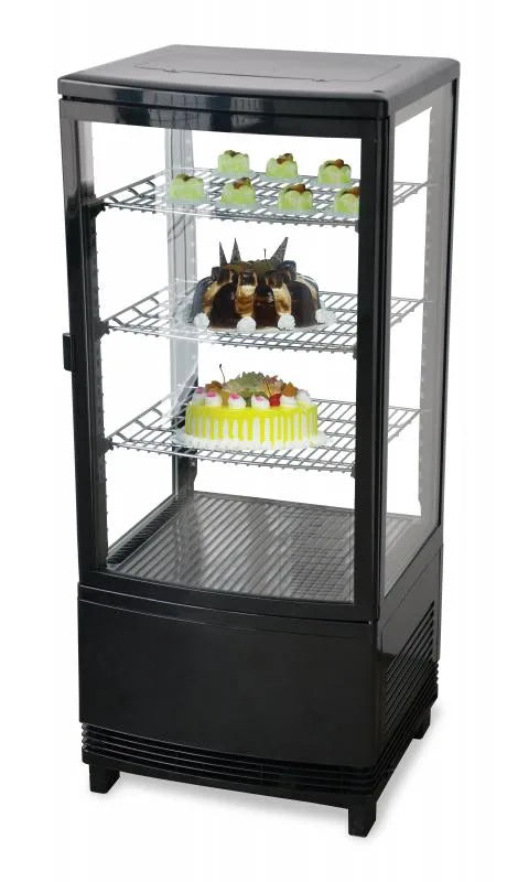 Omcan  RS-CN-0078-S 17" Countertop Refrigerated Display Case with 2.80 cu.ft/78 L capacity – Single Door - Continental Restaurant Equipment