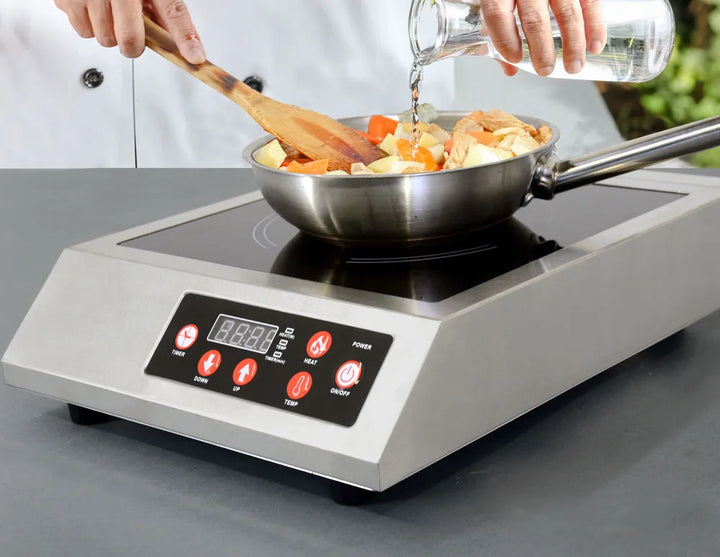 1.8 kw Stainless steel commercial countertop induction cooker item: 44415 - Continental Restaurant Equipment