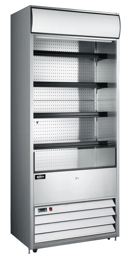 Omcan  RS-CN-0440 30″ Grab-and-Go Refrigerated Showcase, 440 L (15.5 cu.ft.), 1700W, 120V / 60Hz / 1Ph - Continental Restaurant Equipment