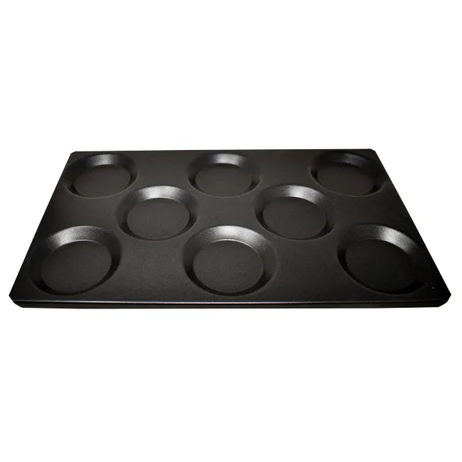 Omcan Full Size 12″ x 20″ Non-Stick Stainless Steel Multi-Baker Pan with 8 molds for Combi-Oven - Continental Restaurant Equipment
