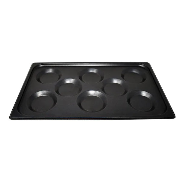 Omcan Full Size 12″ x 20″ Non-Stick Aluminum Multi-Baker Pan with 8 molds for Combi-Oven