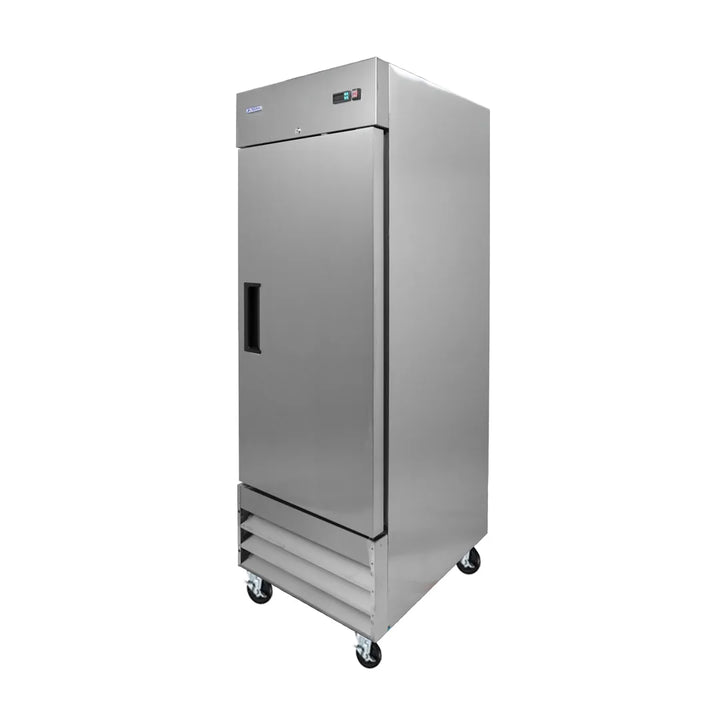 Omcan  FR-CN-0737E-HC Aurora 29″ Reach-In Freezer, 1 Door, Stainless Steel, 21 cu.ft. (583 L) Capacity – 110V, 456W - Continental Restaurant Equipment