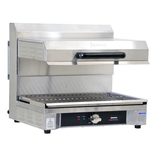 Omcan  CE-CN-0580-S Stainless Steel Quartz Adjustable Salamander with 14″ x 21″ Warming Base