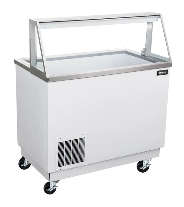 Omcan  FR-CN-0047 47” Ice Cream Dipping Display with Sneeze Guard - Continental Restaurant Equipment