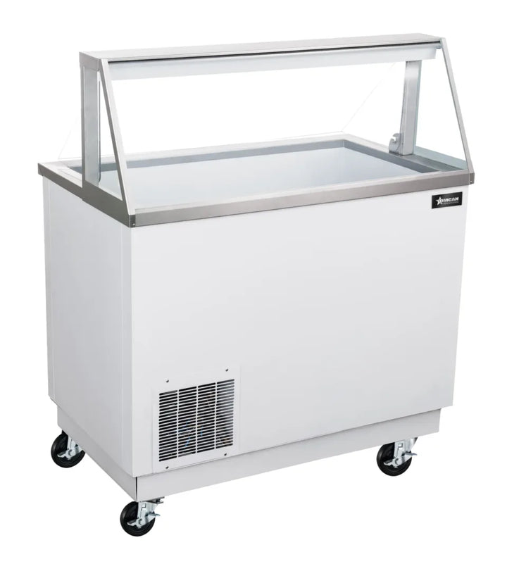 Omcan  FR-CN-0047 47” Ice Cream Dipping Display with Sneeze Guard - Continental Restaurant Equipment