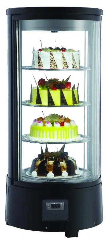 Omcan  RS-CN-0072-R 18″ Countertop Cylindrical Refrigerated Showcase with 2.54 cu.ft/72 L capacity