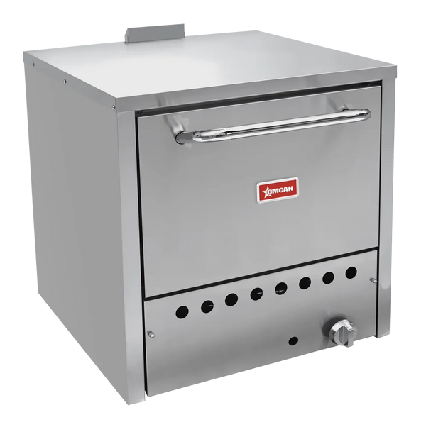 Omcan  PE-CN-36P26 26.5″ Single Chamber Countertop Pizza Oven – Natural Gas 32,000 BTU - Continental Restaurant Equipment