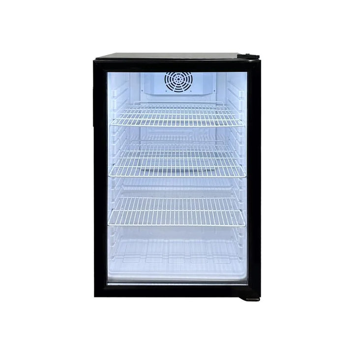 Omcan  RS-CN-0098 19″ Black Countertop Display Refrigerator with 3.5 cu.ft. (98 L) Capacity – 110V, 95W - Continental Restaurant Equipment