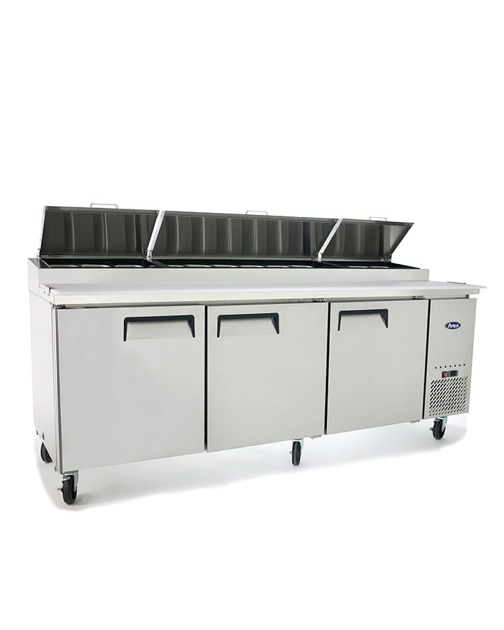 Atosa MPF8203 - 93" Pizza Prep Table - Three Door - Continental Restaurant Equipment