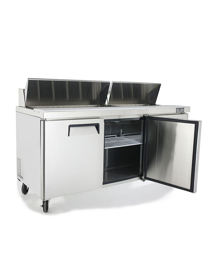 Atosa MSF8304GR - 72" Refrigerated Sandwich / Salad Prep Table - 3 Doors - Continental Restaurant Equipment