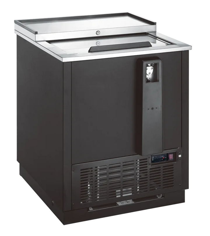 Omcan  BB-CN-0005-HC 26" Reach-In Beer Bottle Cooler With 5 cu. ft. Capacity - Continental Restaurant Equipment