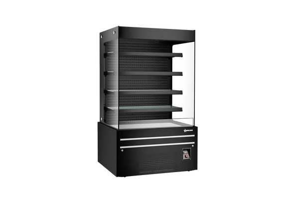 Omcan  RS-CN-1200 48” Grab-and-Go Black Open Front Refrigerated Showcase – 19.77 cu.ft. (560 L) - Continental Restaurant Equipment