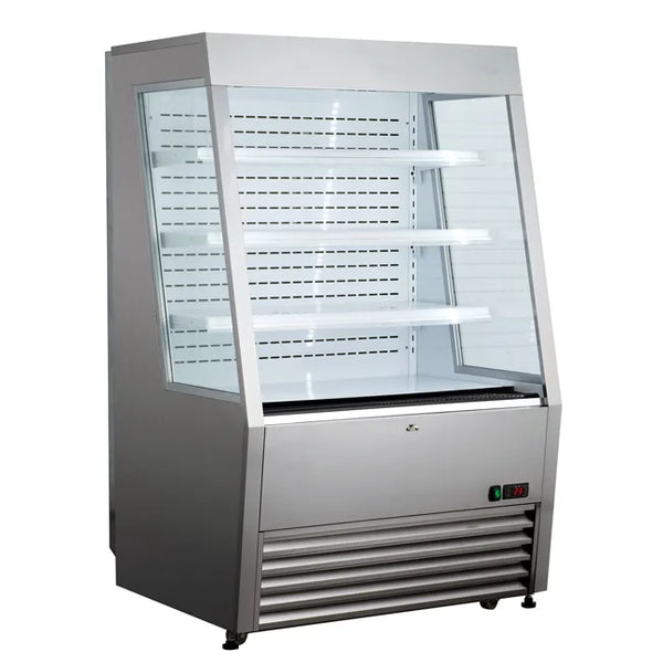 Omcan  RS-CN-0390-L 36″ Grab-and-Go Open Refrigerated Self-Serve Display Case, 390 Liter (13.77 cu.ft.), Stainless Steel – 110V, 0.75 HP - Continental Restaurant Equipment