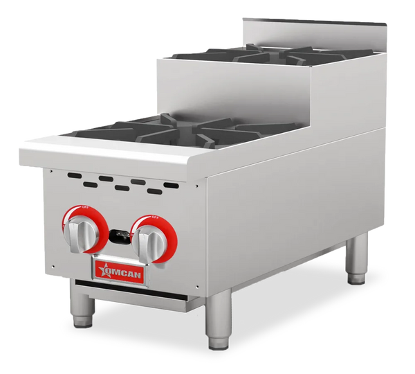 Omcan  CE-CN-HP12-S 12″ Step-Up Hot Plate with 2 Burners