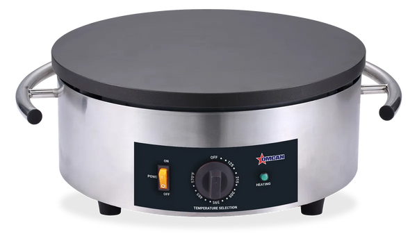 Omcan  CE-CN-0400R 16″ Portable Round Electric Cast Iron Crepe Maker – 120 V, 1750 W