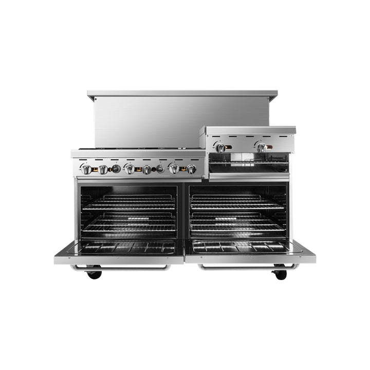Atosa AGR-6B-24RGB – 60″ Range with Raised Griddle / Broiler - Continental Restaurant Equipment