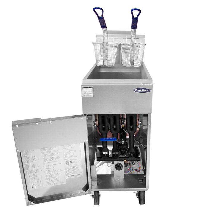 ATFS-40 15” Heavy Duty 40lb S/S Deep Fryer Commercial - Continental Restaurant Equipment