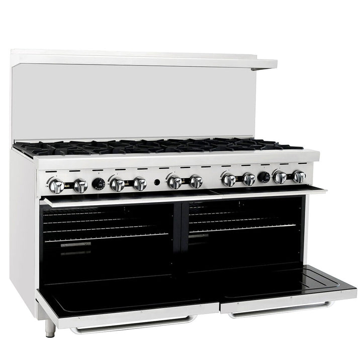 Atosa AGR-10B 60" Gas Range 10 Burners and 2 Ovens - Continental Restaurant Equipment