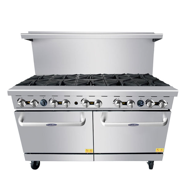 Atosa AGR-10B 60" Gas Range 10 Burners and 2 Ovens - Continental Restaurant Equipment