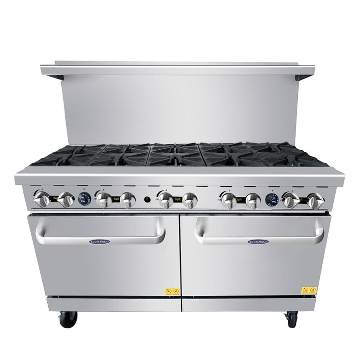 Atosa AGR-10B 60" Gas Range 10 Burners and 2 Ovens - Continental Restaurant Equipment