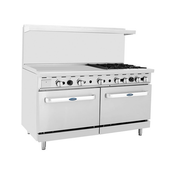 AGR-4B36GL  Range 60" 4 Burner 36" Left Side Griddle Double Oven