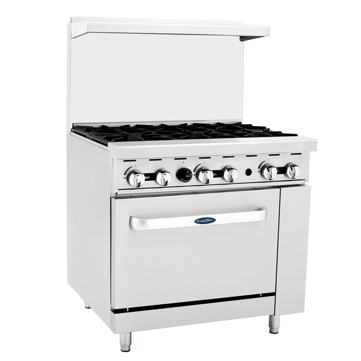 Atosa AGR-6B 36" Gas Range 6 Burners and 1 Oven - Continental Restaurant Equipment
