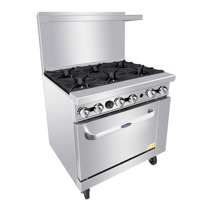 Atosa AGR-6B 36" Gas Range 6 Burners and 1 Oven - Continental Restaurant Equipment
