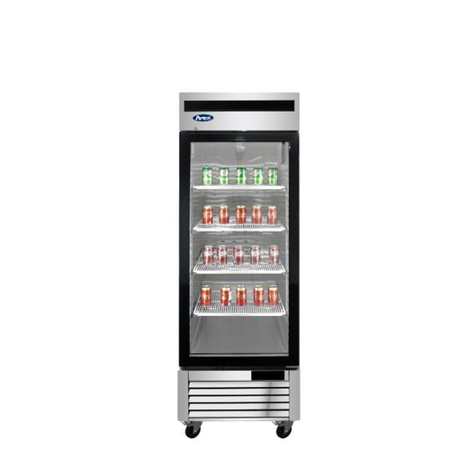 Atosa MCF8705GR 27” 1 Glass Door Merchandiser Refrigerator Stainless Steel - Continental Restaurant Equipment