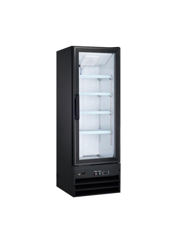 EFI C1-21GDVCX X-LINE 21" Glass Single Door Black Cooler