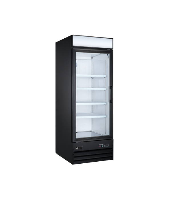 EFI F1-27GDVCX-L X-LINE 27" Glass Single  Door Black Freezer