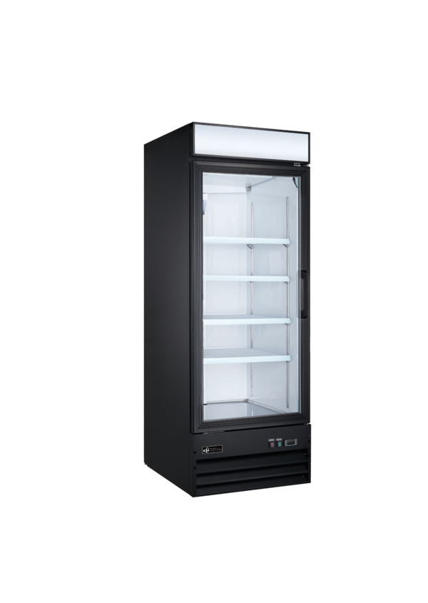 EFI C1-27GDVCX-L X-LINE 29" Glass Single Door Black Cooler