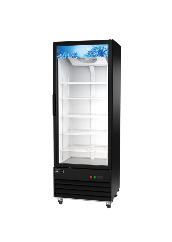 EFI C1-29GDX Glass 1 Swing Door  Black Cooler 29"