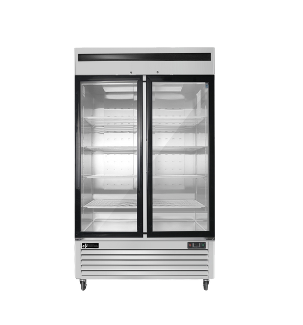 EFI F2-39GDSVC Bottom Mount Reach-in Glass Door Freezer - 2 Doors