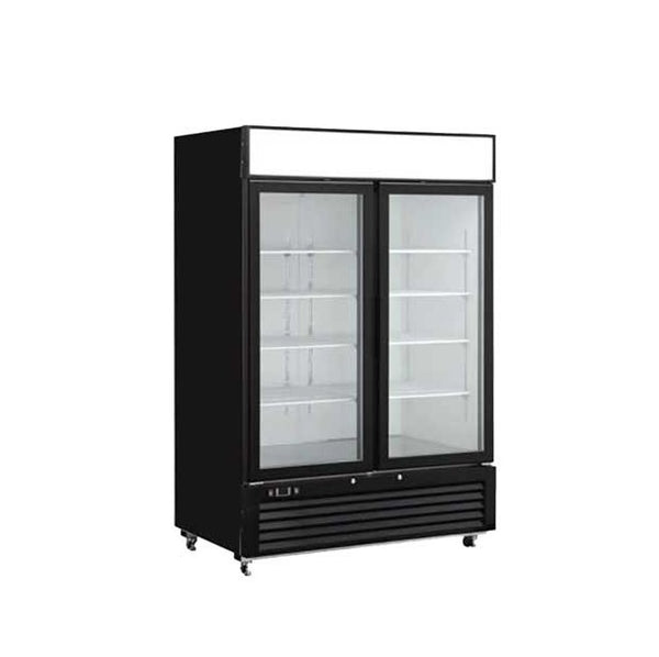 EFI C2-48GD Glass Door Refrigerated Merchandiser - 2 Doors 48 Inches Wide