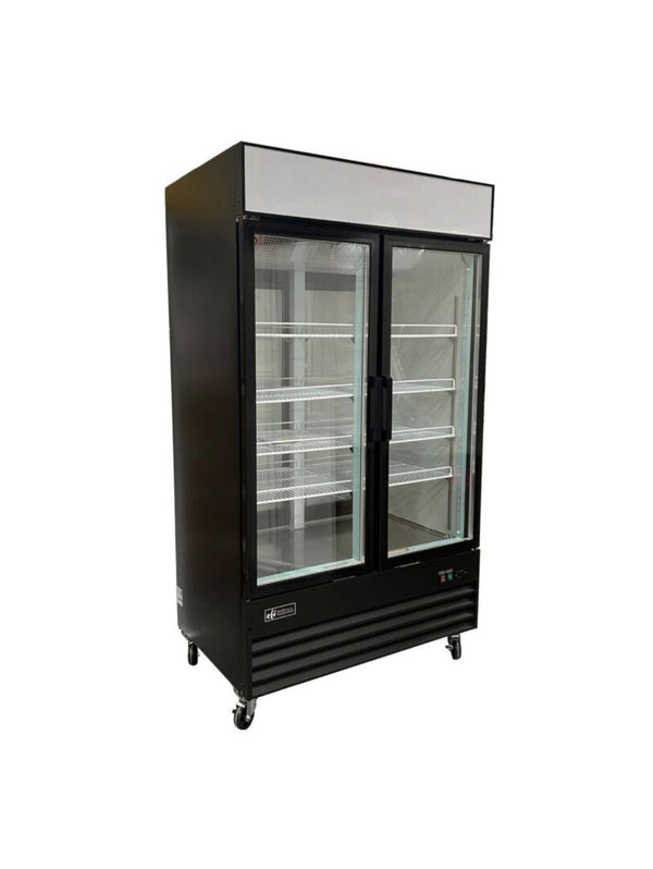 EFI C2P-48GDVCX Cooler Glass 2dr Pass-thru Blk 48" - Continental Restaurant Equipment