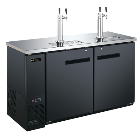 EFI CBBDD2-60CC Back Bar Direct Draw  Dispensing Cooler - Black 60"