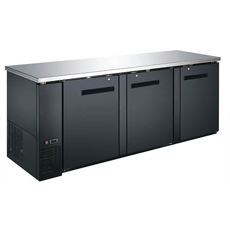 EFI CBBDR3-90CC Back Bar Solid Door Cooler 90 Inch Length