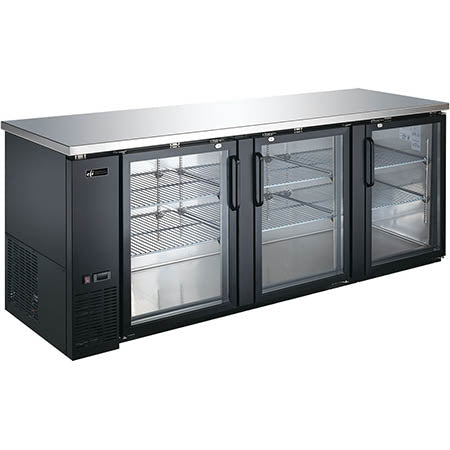 EFI CBBGD3-90CC Back Bar Glass Door Cooler 90 Inch Length
