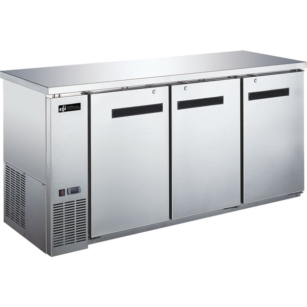 EFI CBBSDR3-72CC Back Bar Solid Door Cooler 72 Inch Length