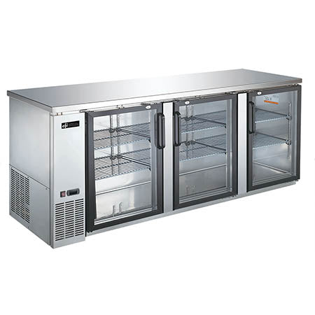 EFI CBBSGD3-90CC Back Bar Glass Door Cooler 90 Inch Length