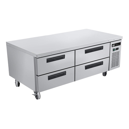 EFI CCB-72 Chef Base 4 Gravity fed self-closing drawers 72 Inch Length
