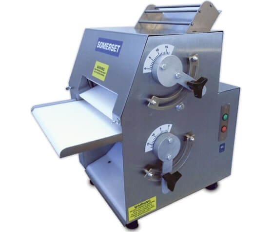 Somerset CDR-1100 Dough Roller, 11" synthetic rollers, sheets 500-600 pieces per hour